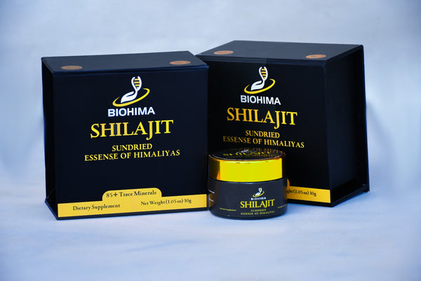 BioHima 100% pure Lab tested shilajit (Resin) for vitality, stamina, and overall well-being.